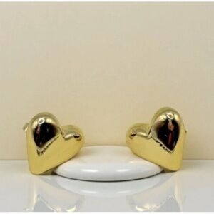 NWT Rumored 14K Gold Plated Piece of my Heart Stud Earrings